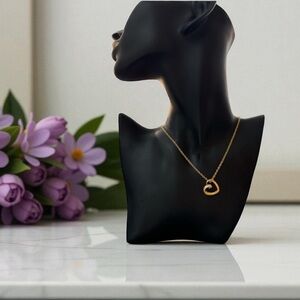 Mario Valentino Rhinestone Heart Pendant Necklace